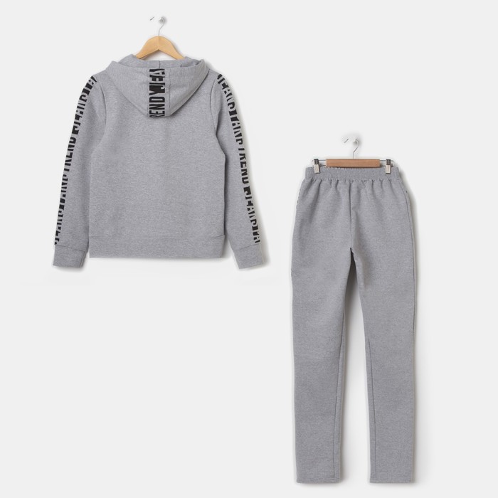 Комплект женский (толстовка, брюки) 1188 цвет серый, р-р 50