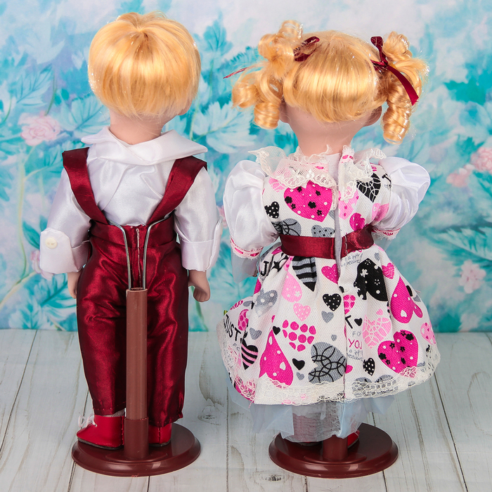 Кукла коллекционная "Парочка губки бантиком. Маша и Паша" (набор 2 шт) 30 см