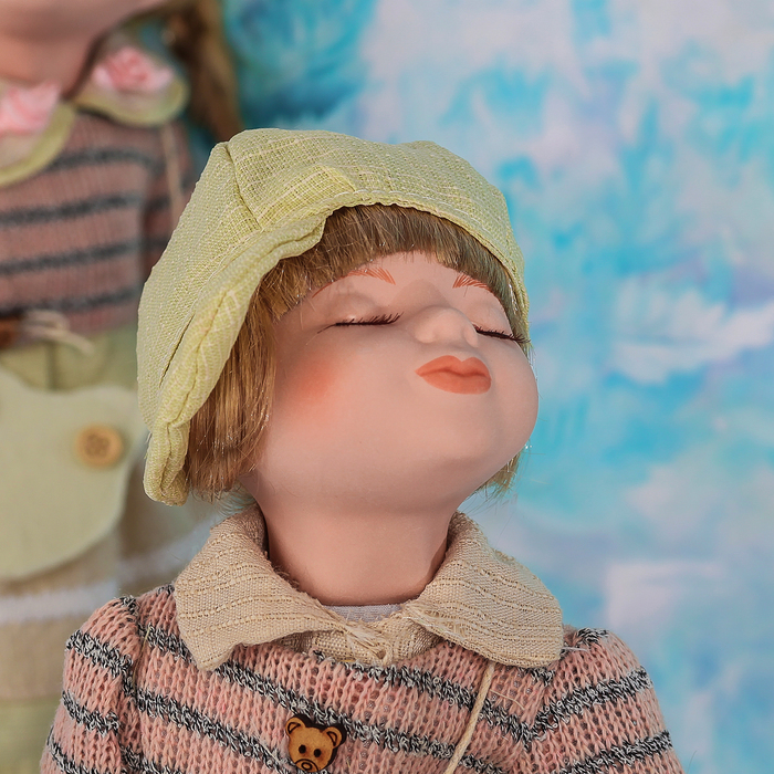 Кукла коллекционная парочка поцелуй набор 2 шт "Вечер у камина" 30 см