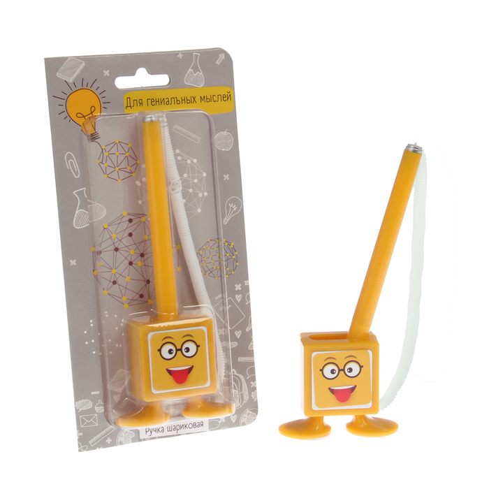 Фигурная ручка "Для гениальных мыслей" на подставке
