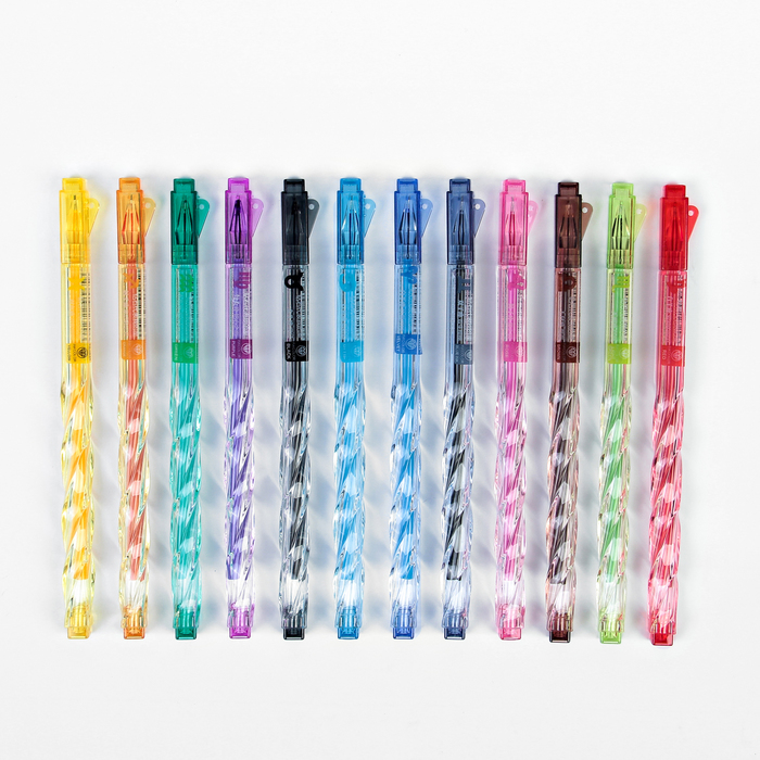 Ручка гелевая 0,38 мм стержень МИКС, корпус в цвет стержня Спираль