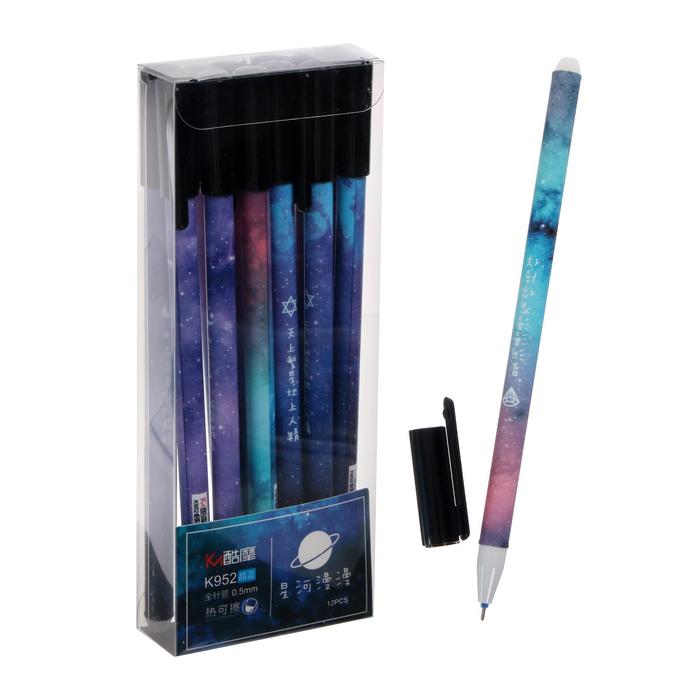 Ручка гелевая 0,5мм синий корпус МИКС пиши-стирай