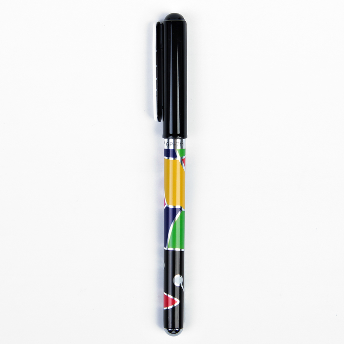 Ручка гелевая, 0,5мм, чёрная, корпус Тропики, игольчатый пишущий узел