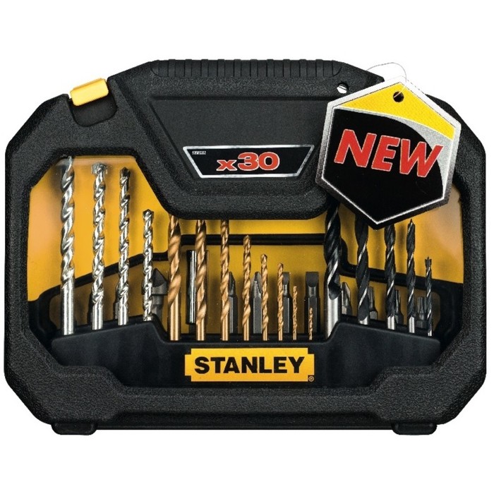 Набор сверл Stanley "FatMax", по бетону, дереву, металлу, насадки, 30 шт