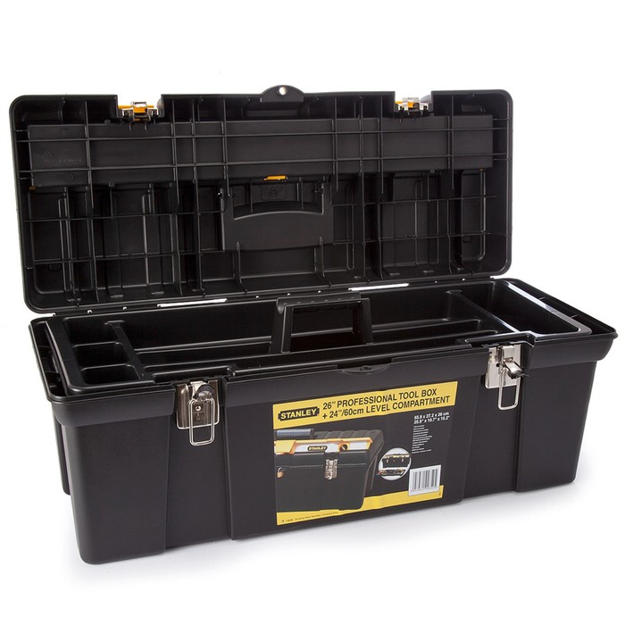 Ящик для инструментов Stanley 1-92-850, 26", пластмассовый, отсек для хранения уровня