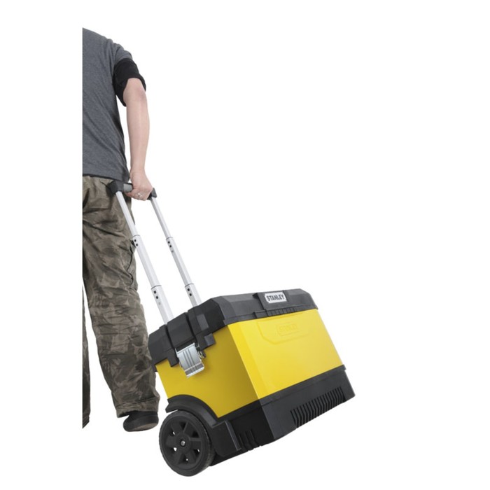 Ящик для инструментов Stanley 1-95-827, на колесах, металлопластиковый, желтый