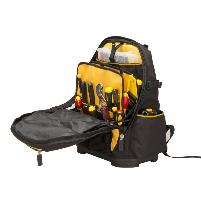 Рюкзак для инструмента Stanley 1-95-611, нейлоновый, пластмассовое дно, система разделения