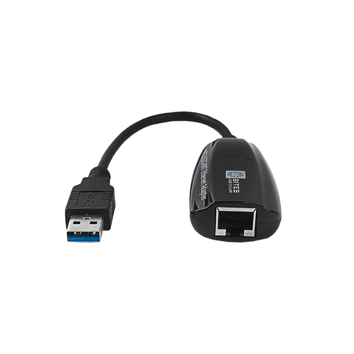 Кабель-адаптер 5bites, USB3.0 - RJ45 10/100/1000 Мбит/с, 10см, черный