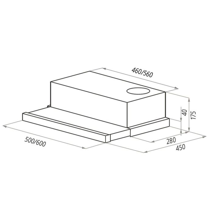 Вытяжка Maunfeld VS Light (С) 600 мм, нерж. сталь