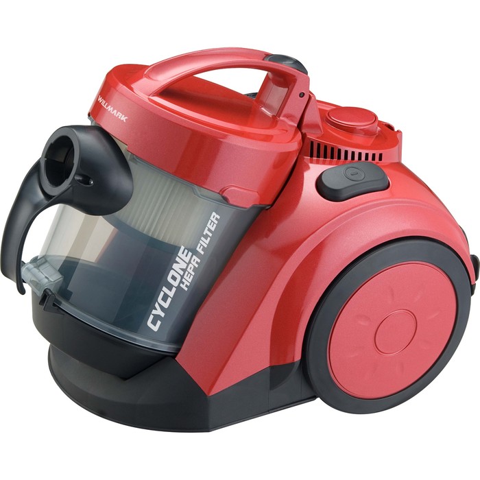 Пылесос Willmark VC1400CY/A, 1400/190 Вт, 1.50 л, красный