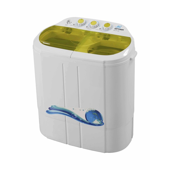 Стиральная машина Optima МСП-35, мах загрузка 3.5 кг, п/авт., белая крышка с зелеными окнами 28862