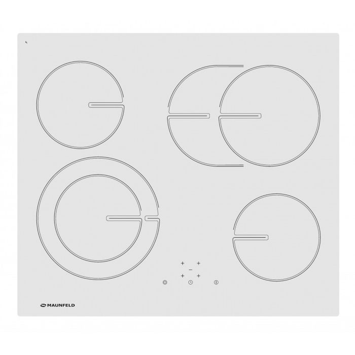 Варочная поверхность Maunfeld MVCE59.4HL.1SM1DZT-WH, белое стекло, электрическая