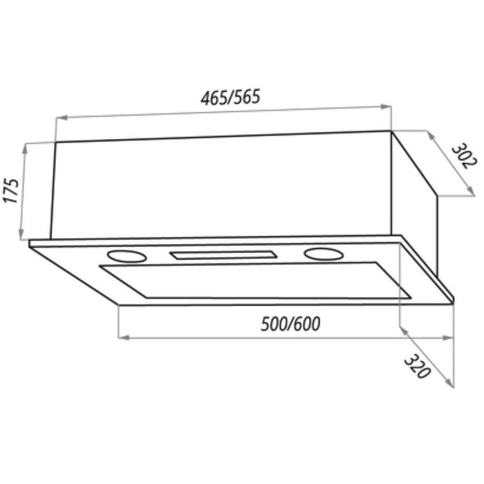 Вытяжка Maunfeld CROSBY Push 600 мм, нерж. сталь