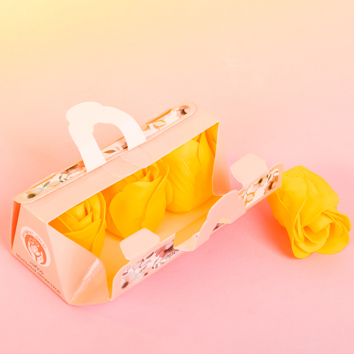 Мыльные лепестки в коробке-сумочке "Лучшей маме на свете", 3 шт.