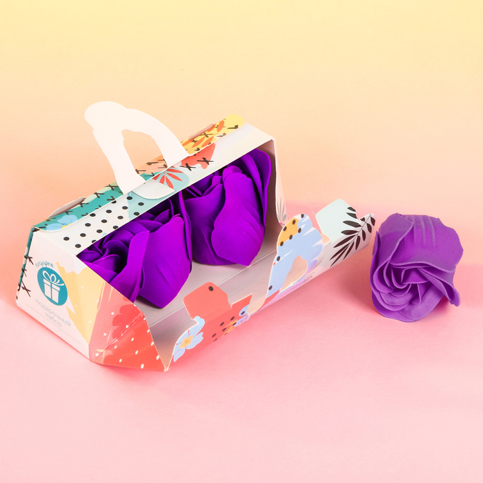 Мыльные лепестки в коробке-сумочке "Прекрасных моментов!", 3 шт.