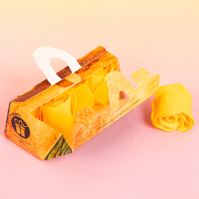 Мыльные лепестки в коробке-сумочке "Счастье в твоих руках", 3 шт.
