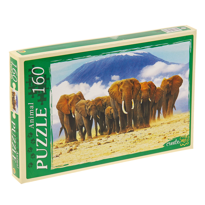 Пазл "Африканские слоны", 160 элементов