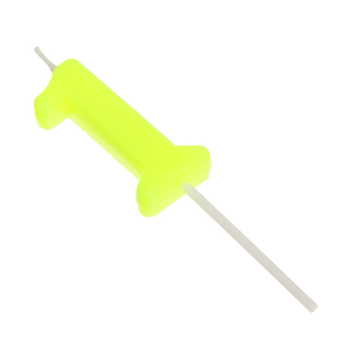 Свеча в торт цифра 1, жёлтый