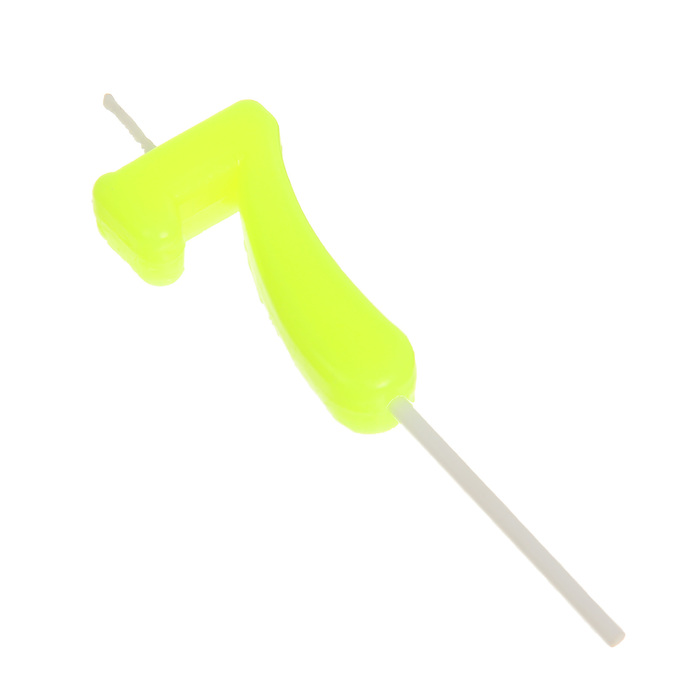 Свеча в торт цифра 7, жёлтый