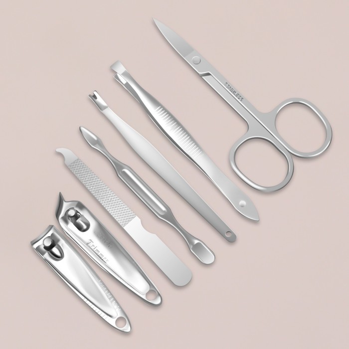 Набор маникюрный, 6 предметов, цвет МИКС