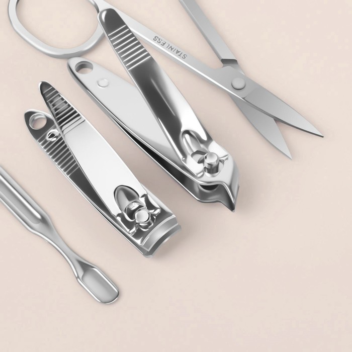 Набор маникюрный, 6 предметов, цвет МИКС