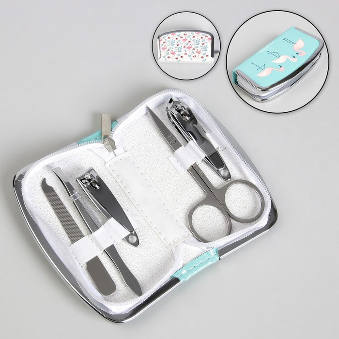 Набор маникюрный, 5 предметов, цвет МИКС