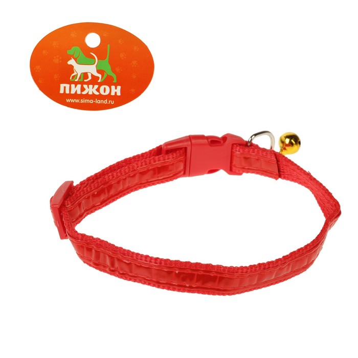 Ошейник двуслойный со светоотражающим покрытием, 42 х 1,5 см, микс цветов