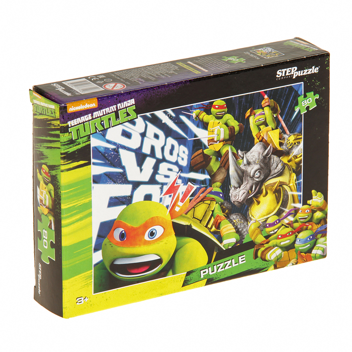 Пазл "Черепашки Ниндзя", 80 элементов, МИКС
