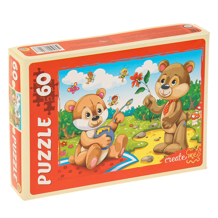 Пазл "Плюшевые мишки", 60 элементов