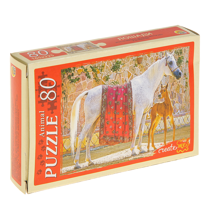 Пазл "Лошади", 80 элементов, МИКС