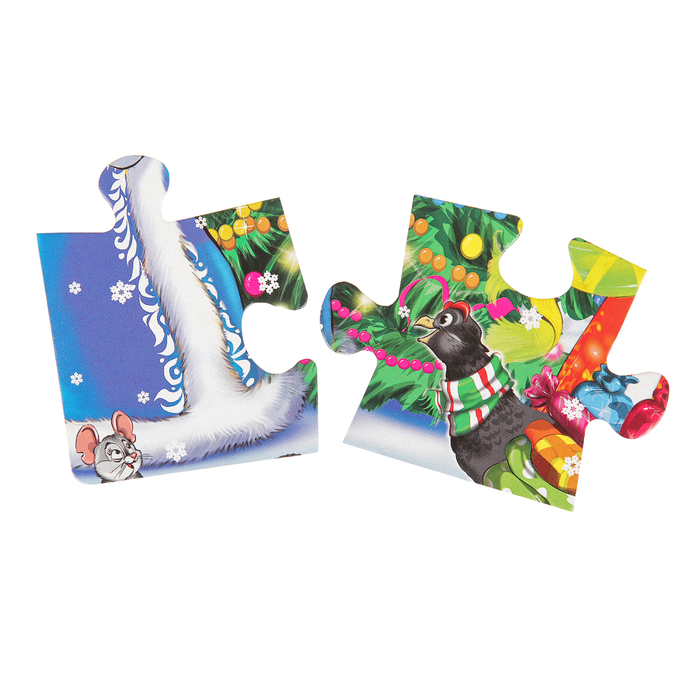 Пазл мягкий "Новогодняя ночь", 12 элементов