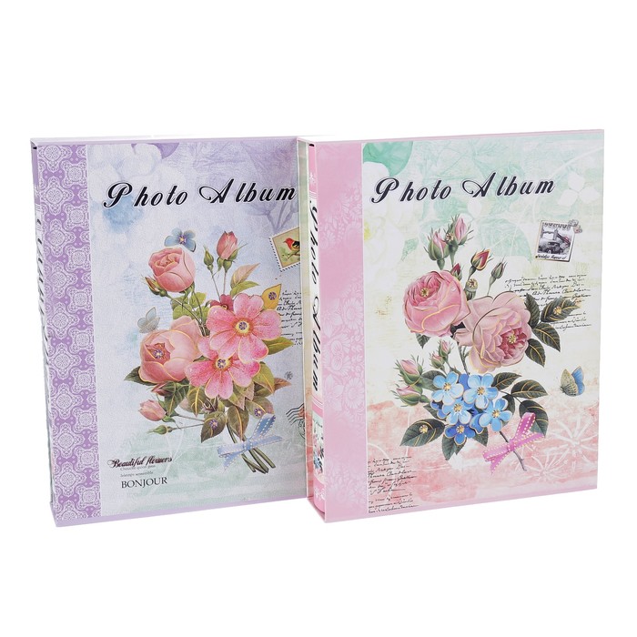 Фотоальбом на 200 фото 13х18 см "Волнующий момент" в коробке 29х24х5,5 см МИКС