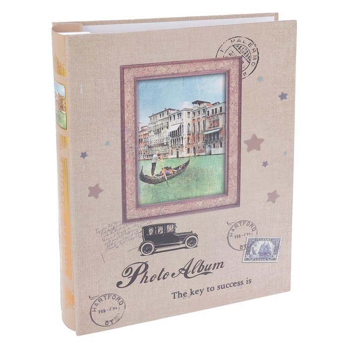 Фотоальбом на 200 фото 10х15 см "Ностальгия о путешествии" в коробке МИКС