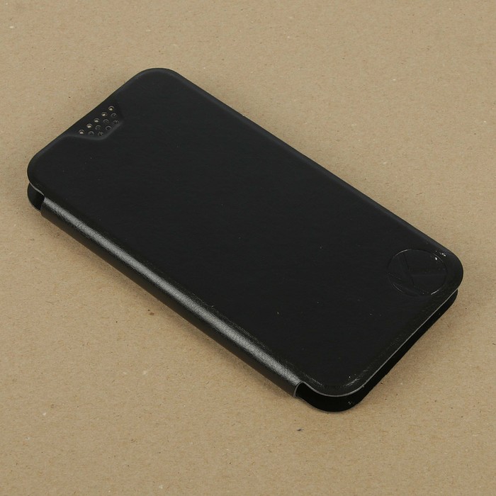 Чехол-книжка Krutoff универсальный для смартфонов 5,5"-6" с вырезом под камеру (черный)