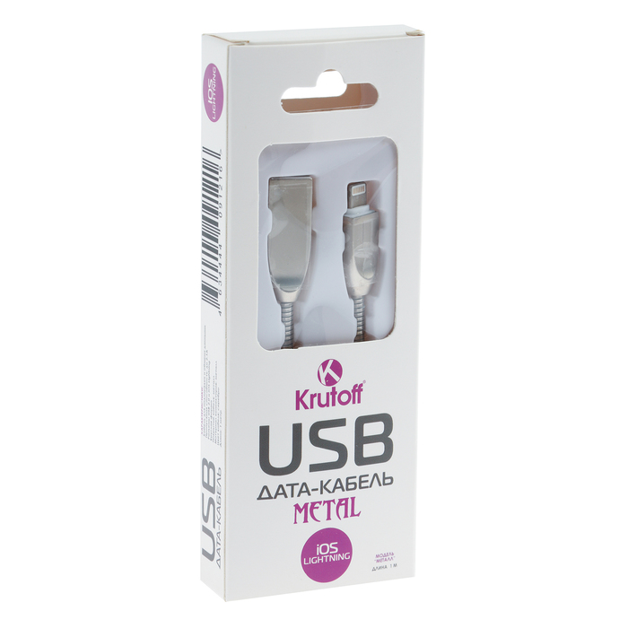 USB кабель Lightning Krutoff U1-100i Metal (1m)