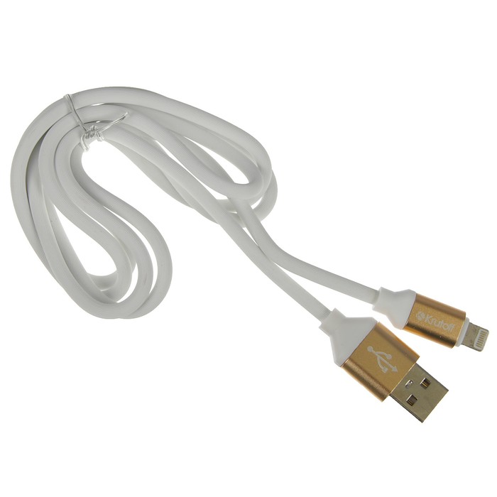 USB кабель Lightning Krutoff U2-120i Strong (1,2m) белый