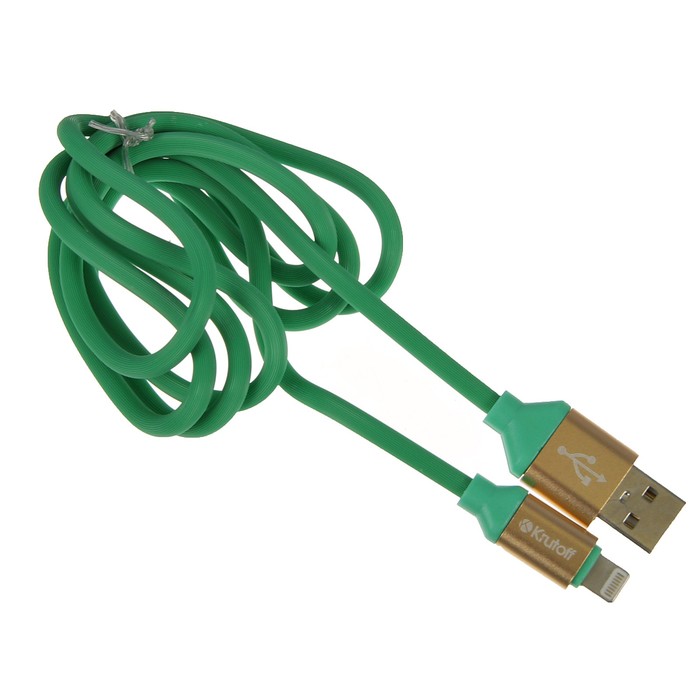 USB кабель Lightning Krutoff U2-120i Strong (1,2m) зеленый
