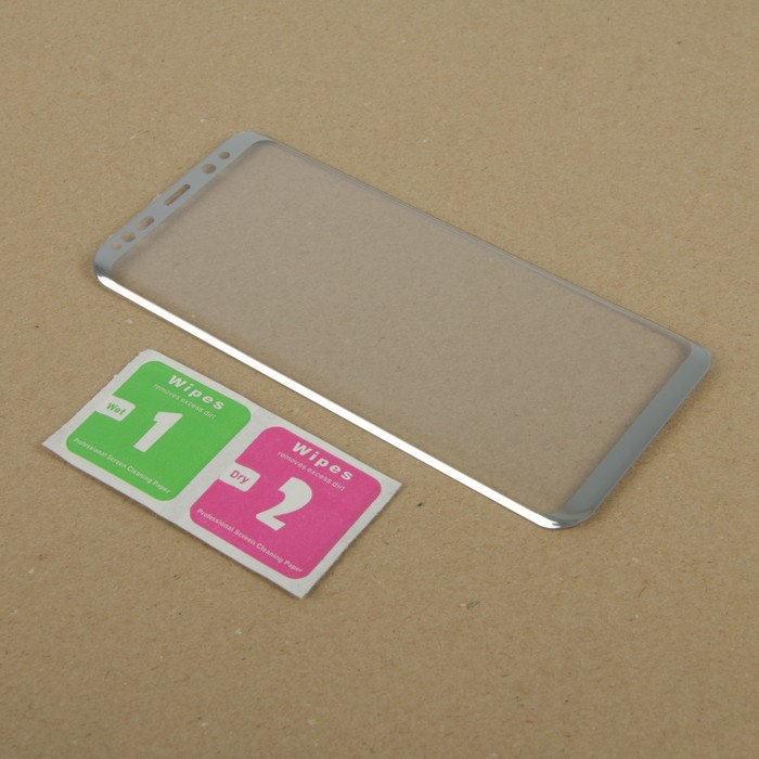 Стекло защитное 3D Krutoff Group для Samsung Galaxy S8+ silver