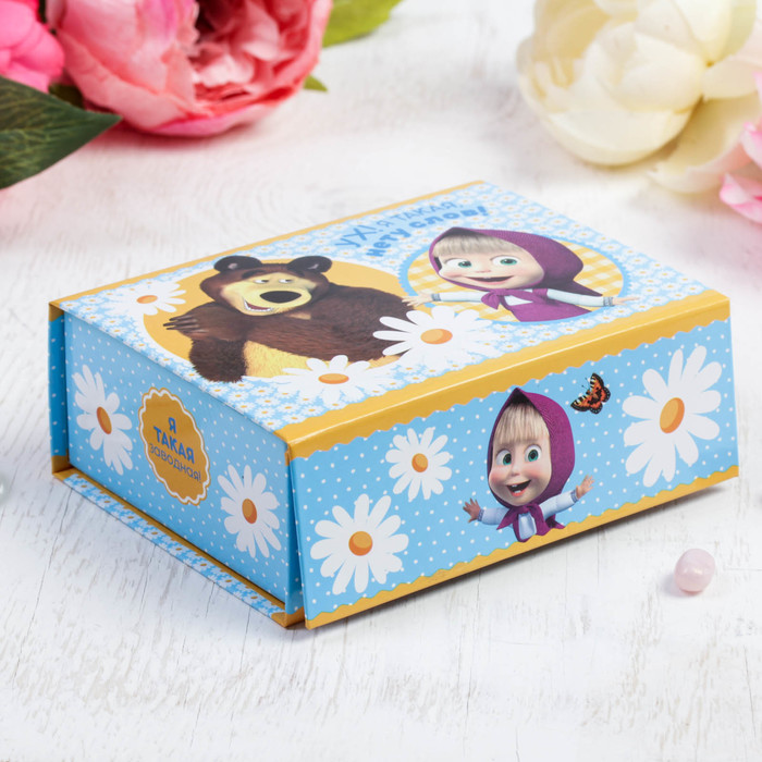 Шкатулка для декорирования "Ух! Я такая, нету слов" Маша и Медведь+элементы декора,стразы,