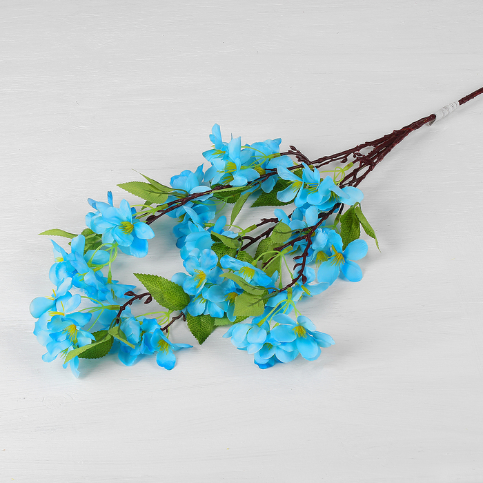 Цветы искусственные "Райская яблоня" 5*80 см, синяя