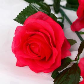 Цветы искусственные "Роза Жанна" 10*61 см, малиновая от Сима-ленд