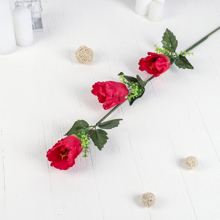 Декор тинги "Роза с бахромой" 105 см (цена за штуку), микс