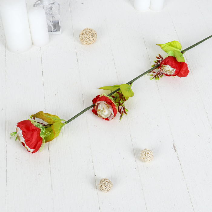 Декор тинги "Роза-шар с блёстками" 105 см (цена за штуку), микс