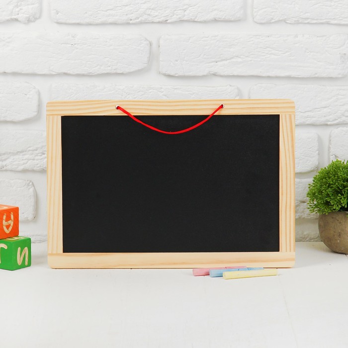 Доска двусторонняя, малая, в наборе магниты с алфавитом, магнитный танграм, маркер, мелки