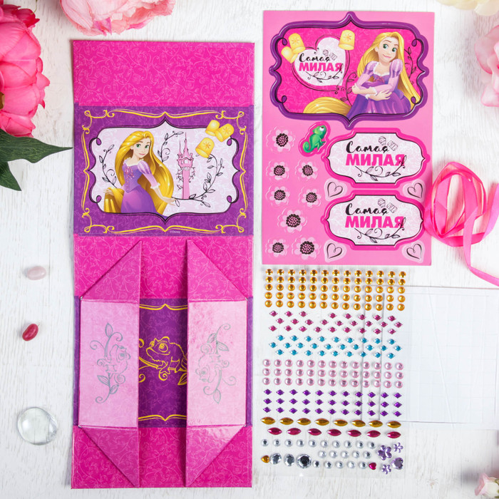 Шкатулка для декорирования "Самая милая" Принцессы: Рапунцель + элементы декора, стразы,