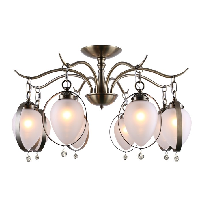 Люстра потолочная GLORIA 8x40W E14 бронза 78x78x51,3см