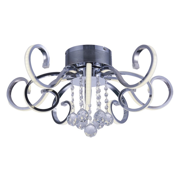 Люстра потолочная ELZA 60W LED хром 66x66x26см