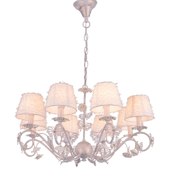 Люстра подвесная AVRELIA 8x40W E14 белый 78,5x78,5x83см