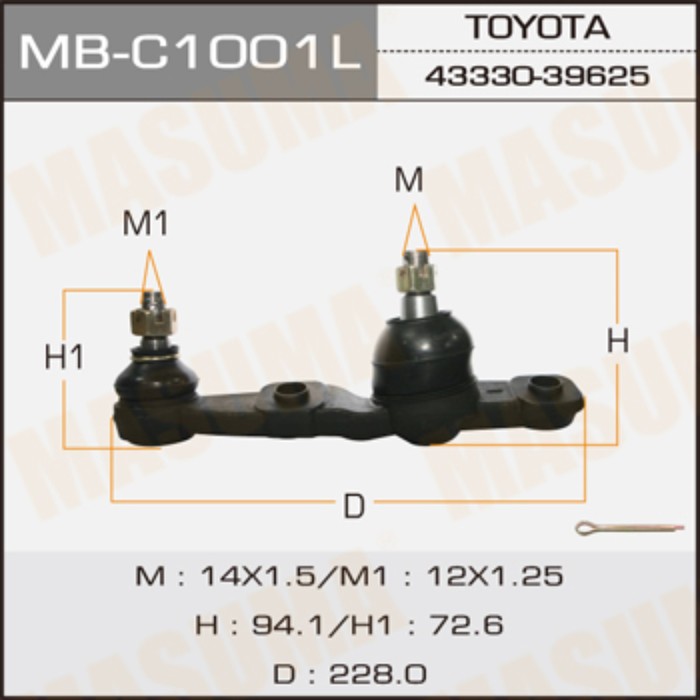 Шаровая опора MASUMA MBC1001L