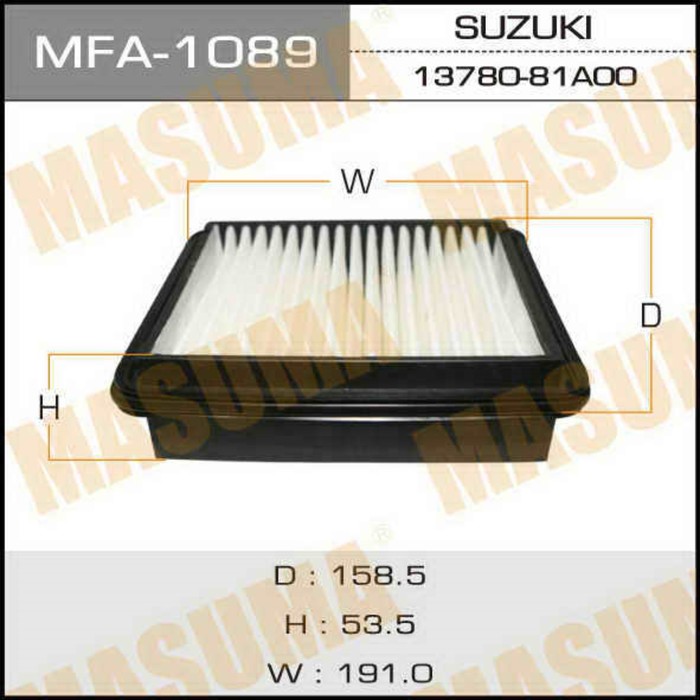 Фильтр воздушный Masuma MFA1089